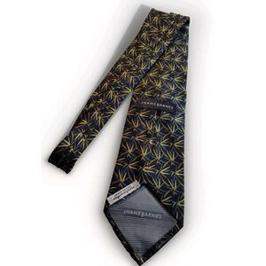 Jhane Barnes Men's Tie Burgundy Gold‎ & Black Printed Silk Necktie 58 x 3.5 1320